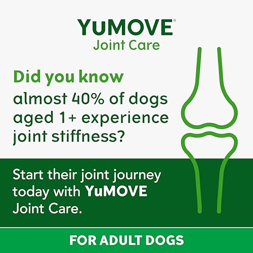 YuMOVE Joint Supplement for Dogs, Higher Strength for Joint Care, Essential Dog Hip and Joint Support for Adult Dogs Aged 6 to 8, 120 Tablets - Eco Friendly and Letter Box Ready Packaging