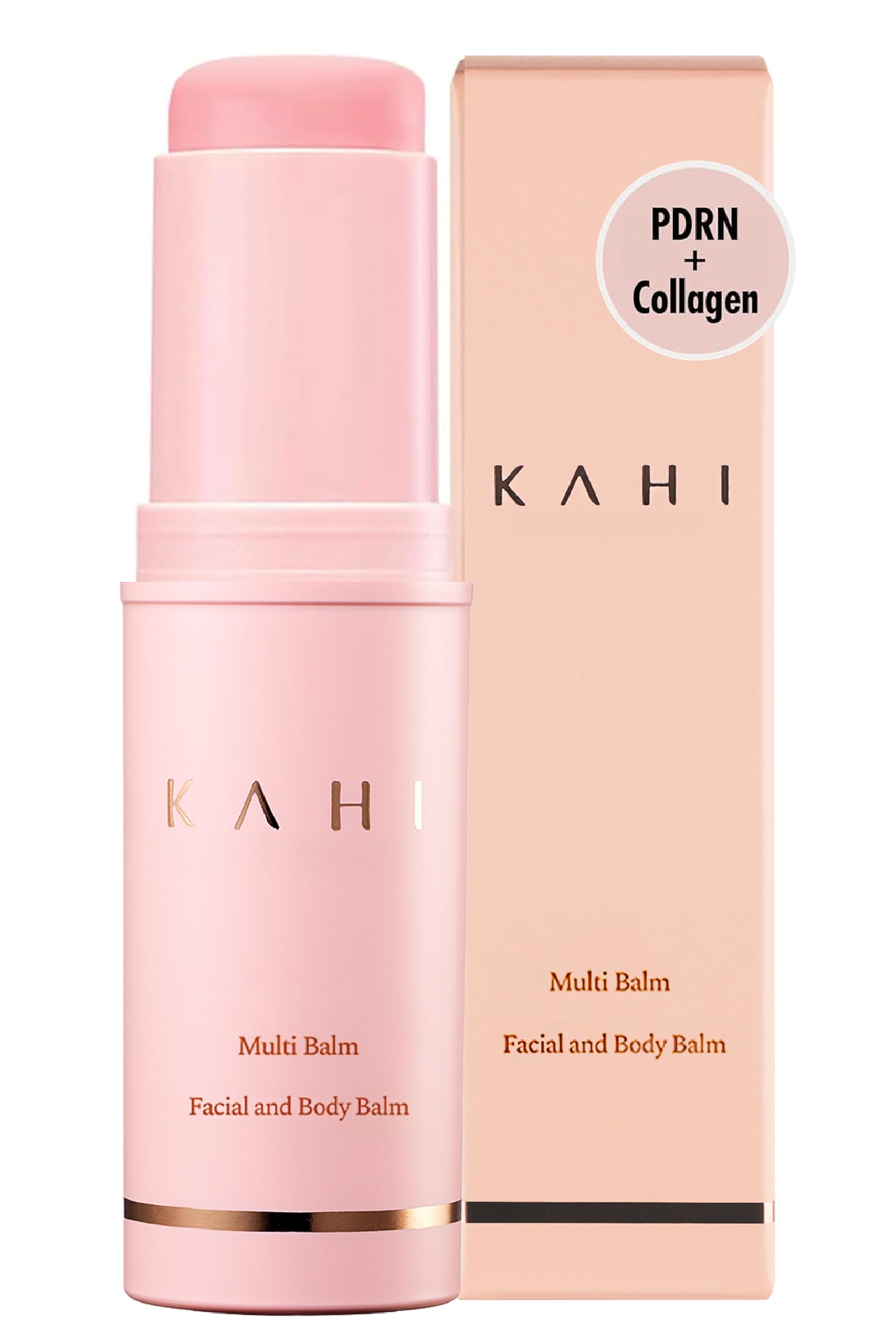 KAHI Wrinkle Bounce Multi Balm Stick | PDRN Collagen Wrinkle Stick | Korean Skin Care |All-in-One Hydrating Lip Balm Eye Cream Neck Cream Make Up Base & Face Mist Moisture Balm