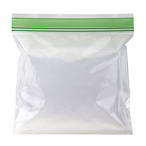 Amazon Basics Reclosable Double Zipper Sandwich Storage Bags for Food Storage, BPA Free, 100 Count