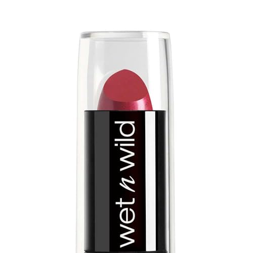 wet n wild Silk Finish Lipstick, Hydrating Rich Buildable Lip Color, Formulated with Vitamins A,E, & Macadamia for Ultimate Hydration, Cruelty-Free & Vegan - Just Garnet