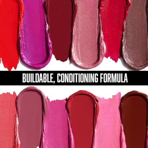 wet n wild Silk Finish Lipstick, Hydrating Rich Buildable Lip Color, Formulated with Vitamins A,E, & Macadamia for Ultimate Hydration, Cruelty-Free & Vegan - Dark Pink Frost