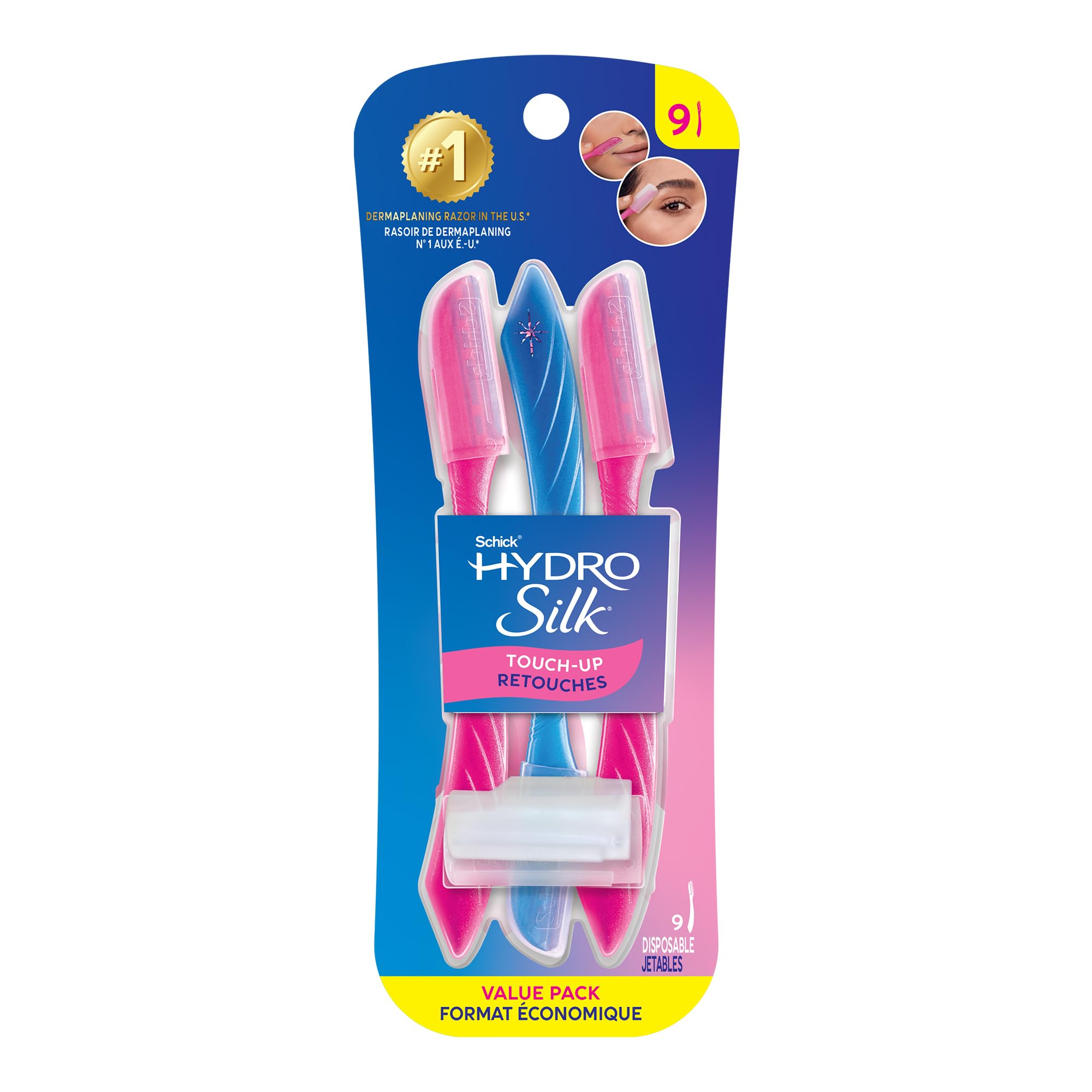 Schick Hydro Silk Touch-Up Razor 3 Count, Pack of 1
