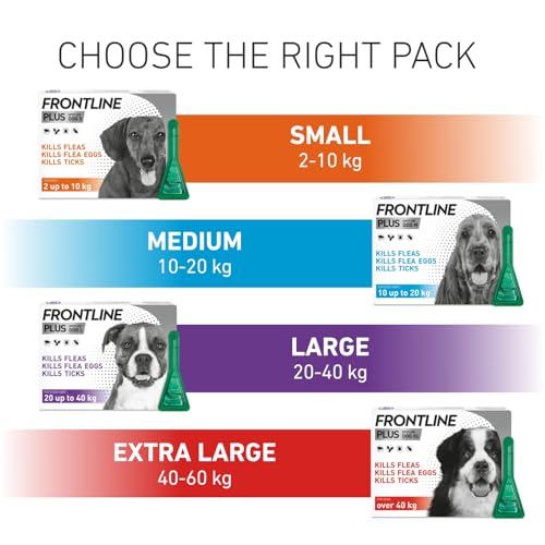 FRONTLINE Plus Flea & Tick Treatment for Medium Dogs - 6 Pipettes