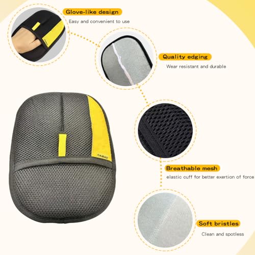 Electrostatic Pet Hair Removal Gloves: Quick Wiping - Reusable & Washable for Sofa Clothing Pet Beds Effortless Cats & Dogs Hair Remover for Busy Pet Owners (1pcs-Black)