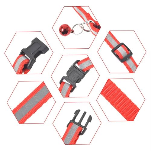 Light Blue XS Dog Collar with Bell, Reflective Cat Collars Girl Soft Adjustable Buckle for XXS XSmall Extra Small Puppy Female Male Tiny Pets Dogs Boy Kitten Yorkie X-Small