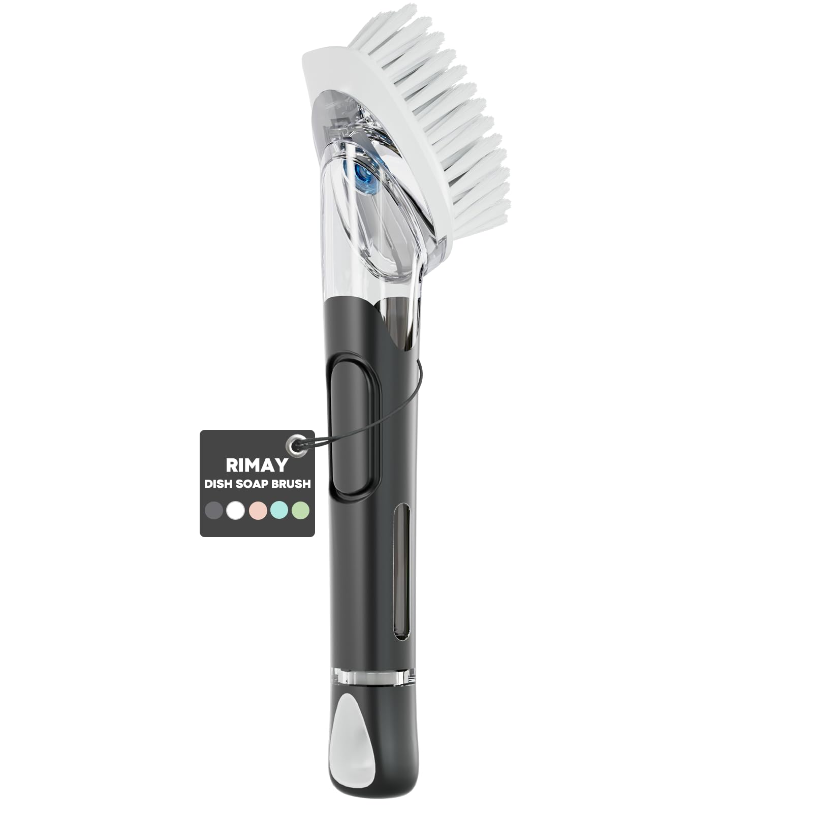RIMAY Soap Dispensing Dish Brush, Dish Scrubber with Soap Dispenser, Dish Soap Brush, Dish Wand with Soap Dispenser Kitchen Brush for Dishes, Pans, Sink, Pots