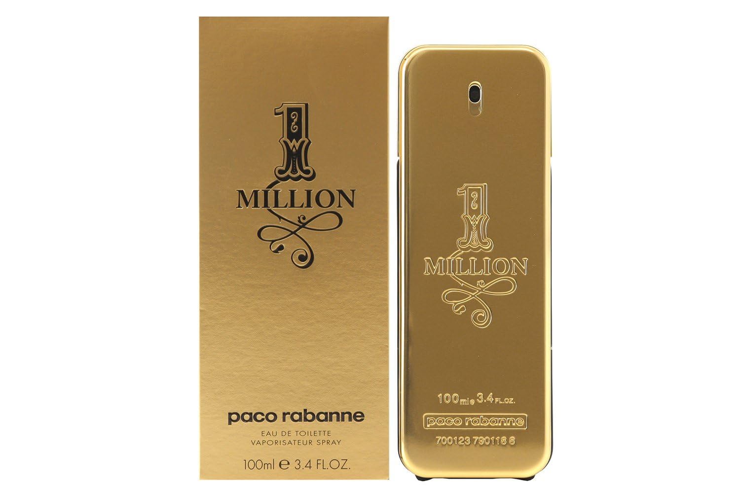 Paco Rabanne 1 Million Fragrance For Men - Fresh And Spicy - Notes Of Amber, Leather And Tangerine - Adds A Touch Of Irresistible Seduction - Ideal For Men With Rebellious Charm - Edt Spray - 3.4 Oz