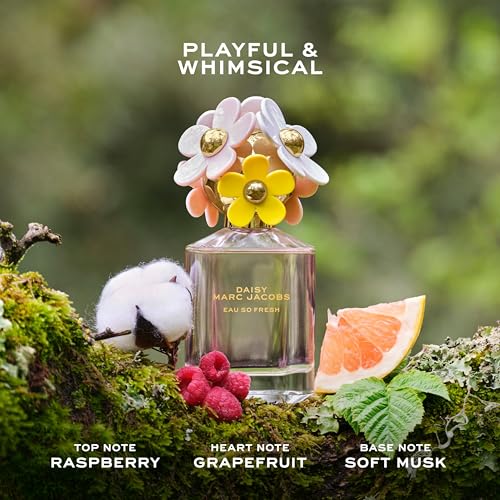 Marc Jacobs Daisy Eau So Fresh Eau de Toilette – Fresh Floral Women's Perfume – With Notes of Raspberry, Wild Rose, Grapefruit & Soft Musks