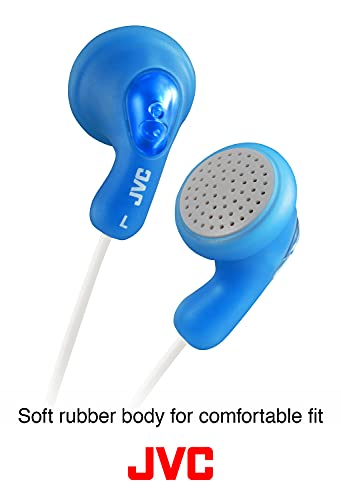 JVC Gumy In-Ear Wired Headphones Earphones Compatible with iPod, iPhone, Samsung - Blue