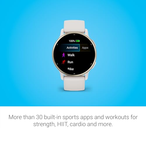 Garmin vívoactive 5, Health and Fitness GPS Smartwatch, AMOLED Display, Up to 11 Days of Battery, Ivory