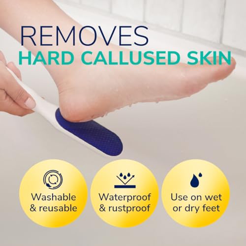 Dr. Scholl's Hard Skin Remover Nano Glass Foot File - Foot Callus Remover, Durable Foot Scrubber, Dead Skin Remover, Hygienic Pedicure Tool, Long Lasting Foot Buffer, Soft Smooth Feet