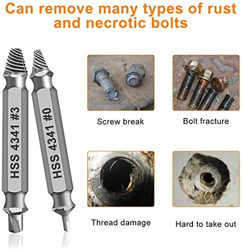 Gifts for Men,Damaged Screw Extractor Set,Fathers Day Gifts for Dad from Daughter Son,Mens Gifts for Dad,Husband,Stripped Screws Nuts & Bolts Drill Bit Tools for Easy Removal of Rusty Broken Screw