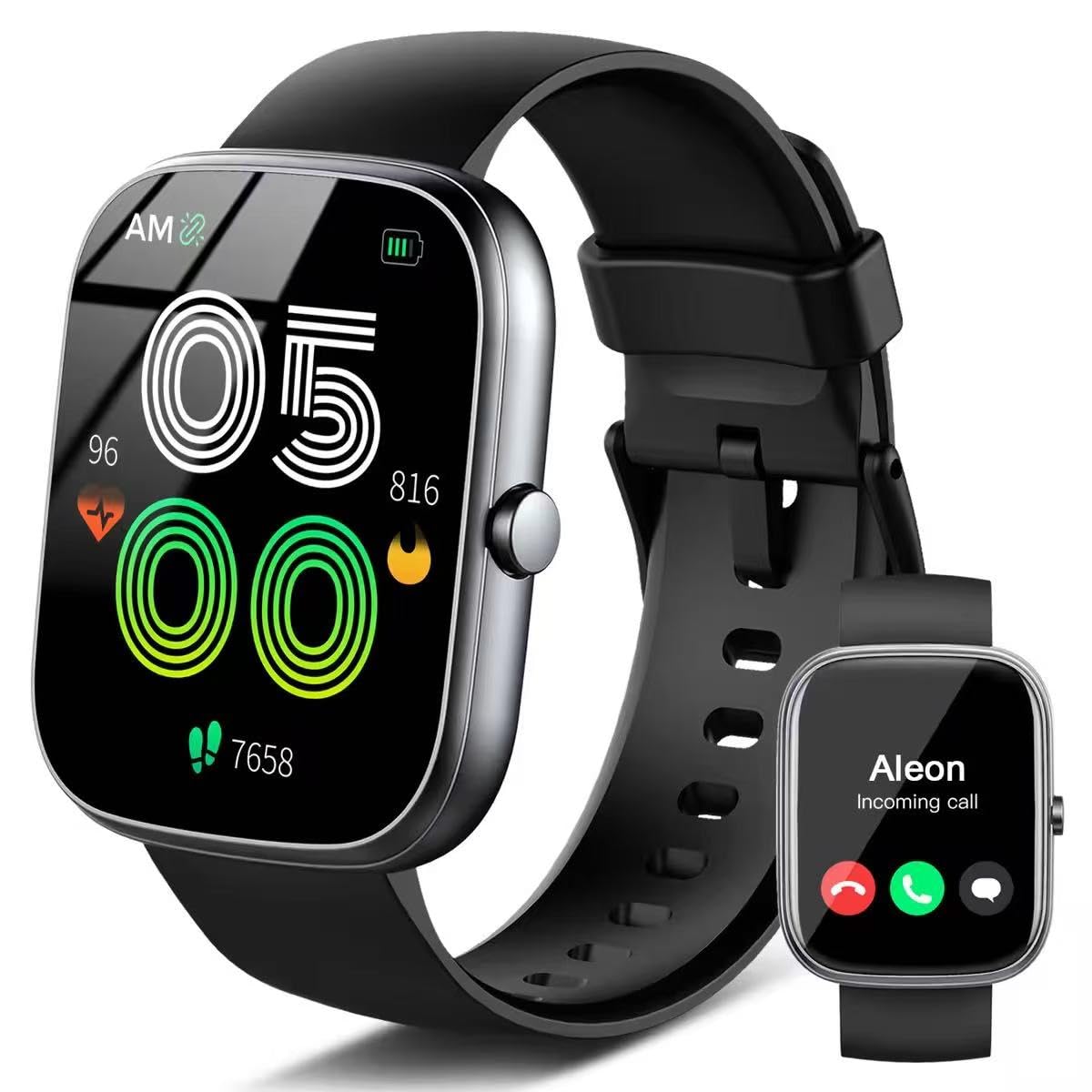 Smart Watch (Answer/Make Calls), 1.91"HD Smartwatch for Men Women Heart Rate/Sleep Monitor/Pedometer, 2026 New Fitness Watch with 113+ Sport Modes, Activity Tracker IP68 Waterproof for Android iOS