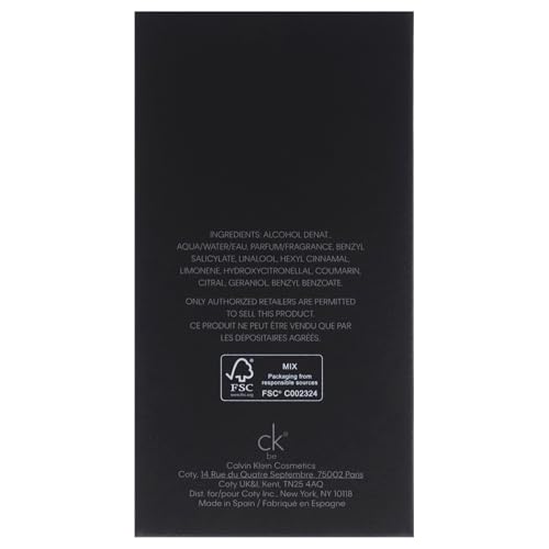 Calvin Klein CK Be Eau de Toilette - Woody Unisex Fragrance – With Notes of Bergamot, Mandarin, Juniper & Lavender