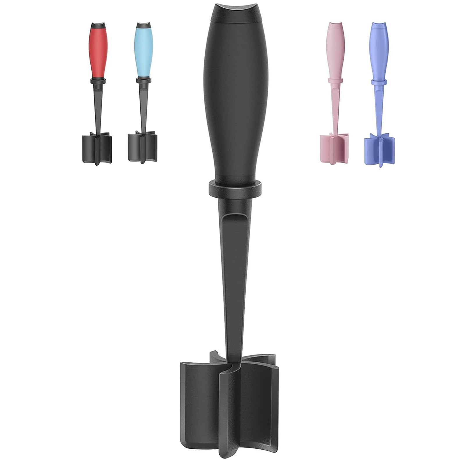 Meat Chopper, 5 Curve Blades Ground Beef Masher, Heat Resistant Meat Masher Tool for Hamburger Meat, Ground Beef, Turkey and More, Nylon Hamburger Chopper Utensil Non-scratch Utensils