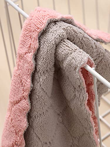 Kitchen Cloth, Microfiber Dish Towels Washcloths, Super Absorbent Coral Velvet Dishtowels, Premium Cleaning Cloths,Non-Stick Oil Quick Dry Dish Towels, Soft Tea Towel, Table Cleaning Cloths. (10)