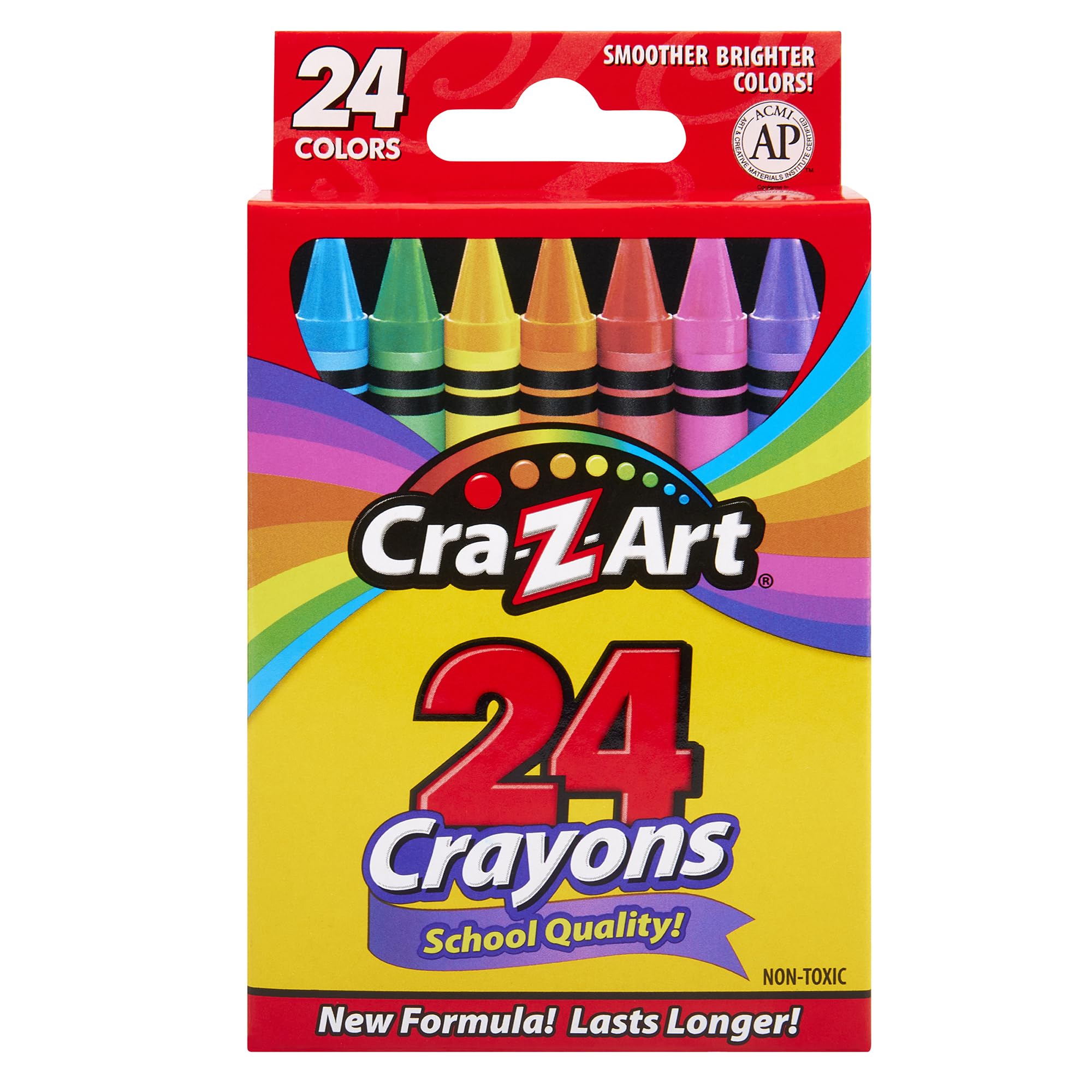 Cra-Z-Art 24ct Crayons Pack, Perfect Back to School Essential, Art Supplies for Coloring Fun, Ages 3 and Up