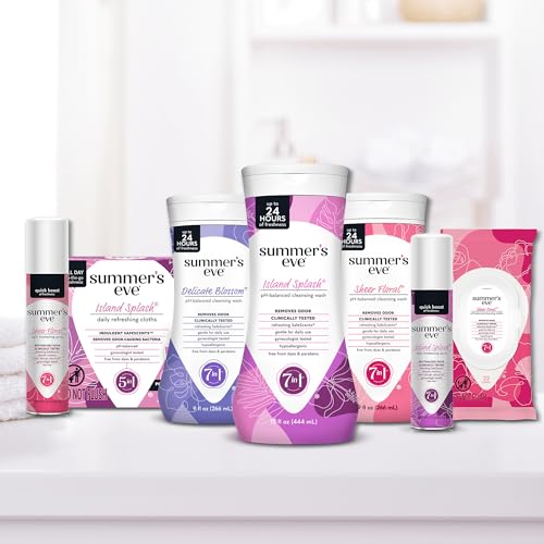 Summer's Eve Blissful Escape Feminine Wipes, Gentle pH-Balanced Formula Helps Control Vaginal Odor, Individually Wrapped Wipes, 12 Count