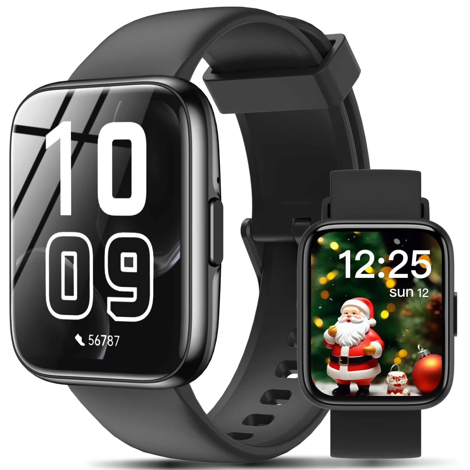 Smart Watch with Alexa Built-in, 1.83" HD Touchscreen Fitness Tracker with Bluetooth Calling, 120+ Sports Modes, Heart Rate/Sleep Monitor, IP68 Waterproof Smartwatch for Android iOS, for Men Women