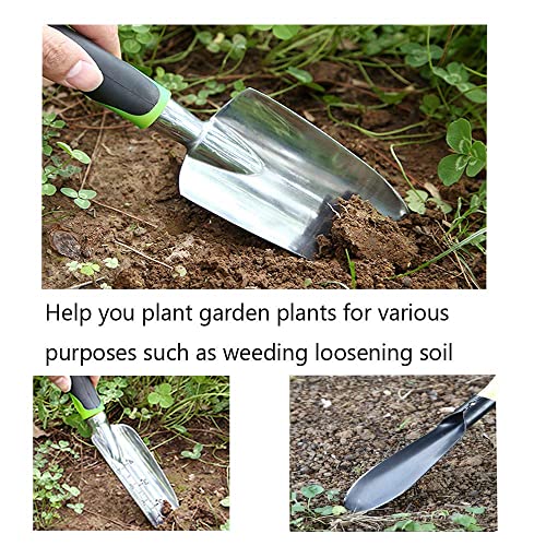 Garden Trowel & Hand Wide Shovel Pointed with Soft Rubberized Non-Slip Ergonomic Handle for Planting, Transplanting, Weeding, Moving and Smoothing Soil - Gardening Gift (Style 1)