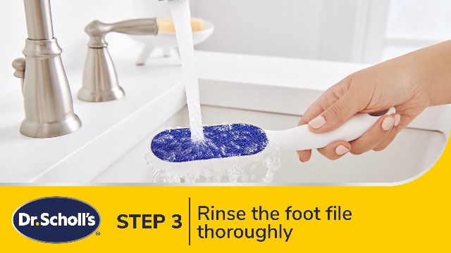 Dr. Scholl's Hard Skin Remover Nano Glass Foot File - Foot Callus Remover, Durable Foot Scrubber, Dead Skin Remover, Hygienic Pedicure Tool, Long Lasting Foot Buffer, Soft Smooth Feet